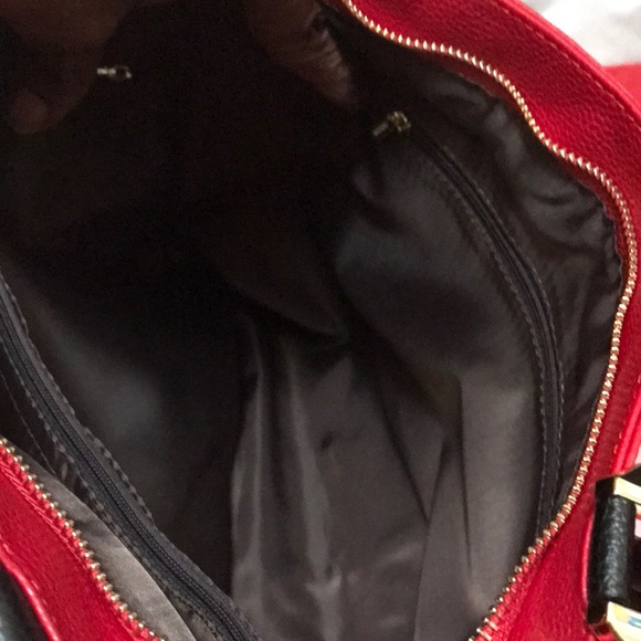 Genuine Leather Letter Print Embossed Handbag NWOT - Picture 5 of 8